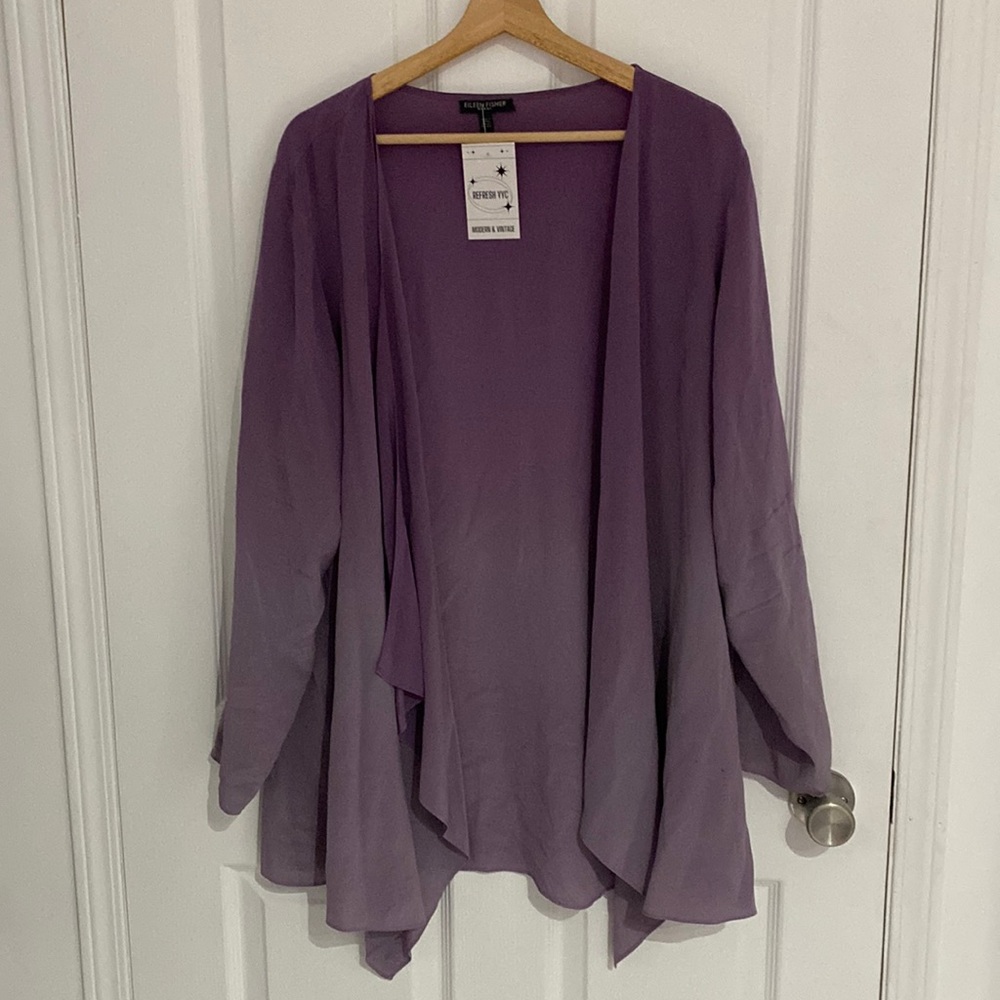 Eileen Fisher Purple Cardigan